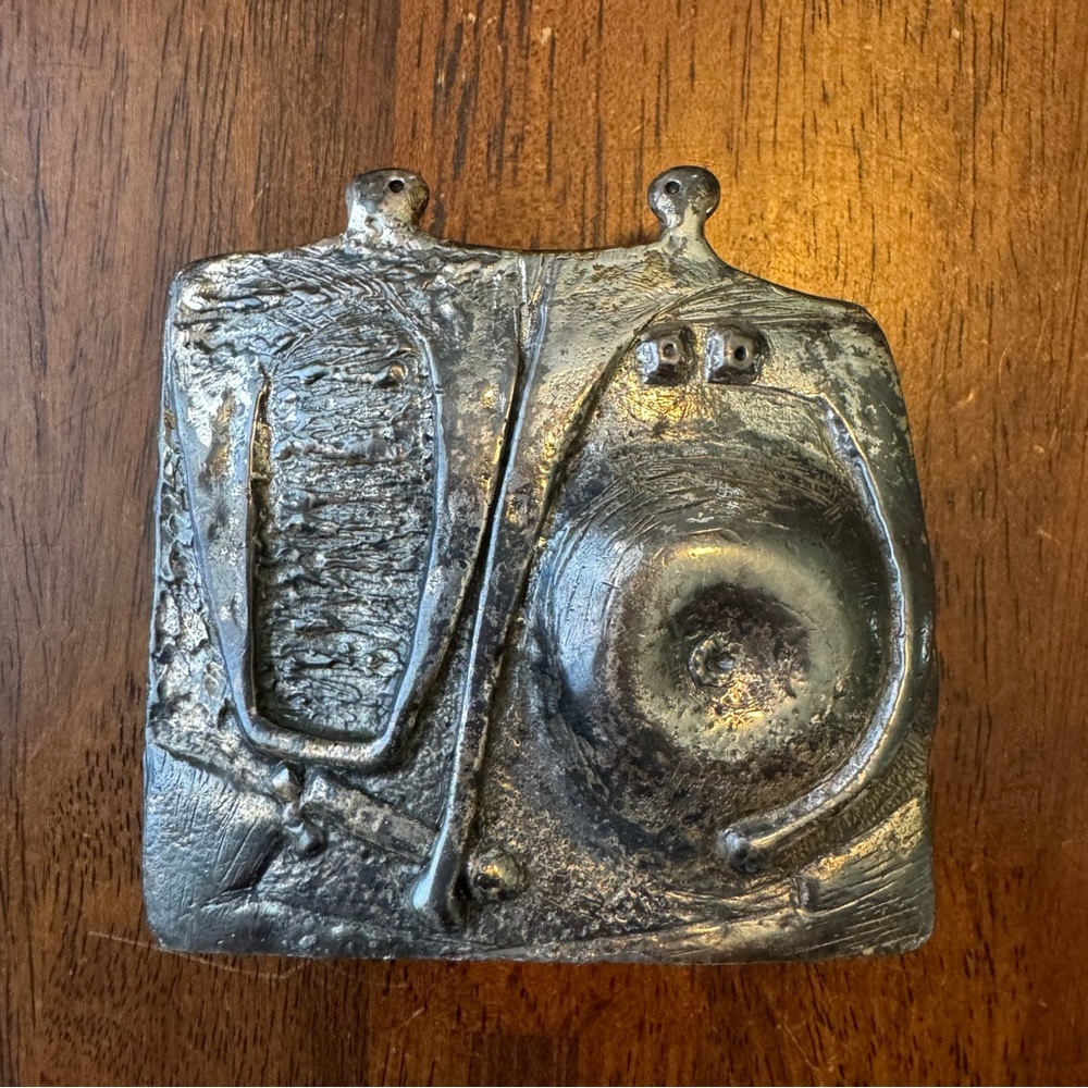 Guy Vidal | Pewter Pen Holder Abstract Silver Home Art Sculpture